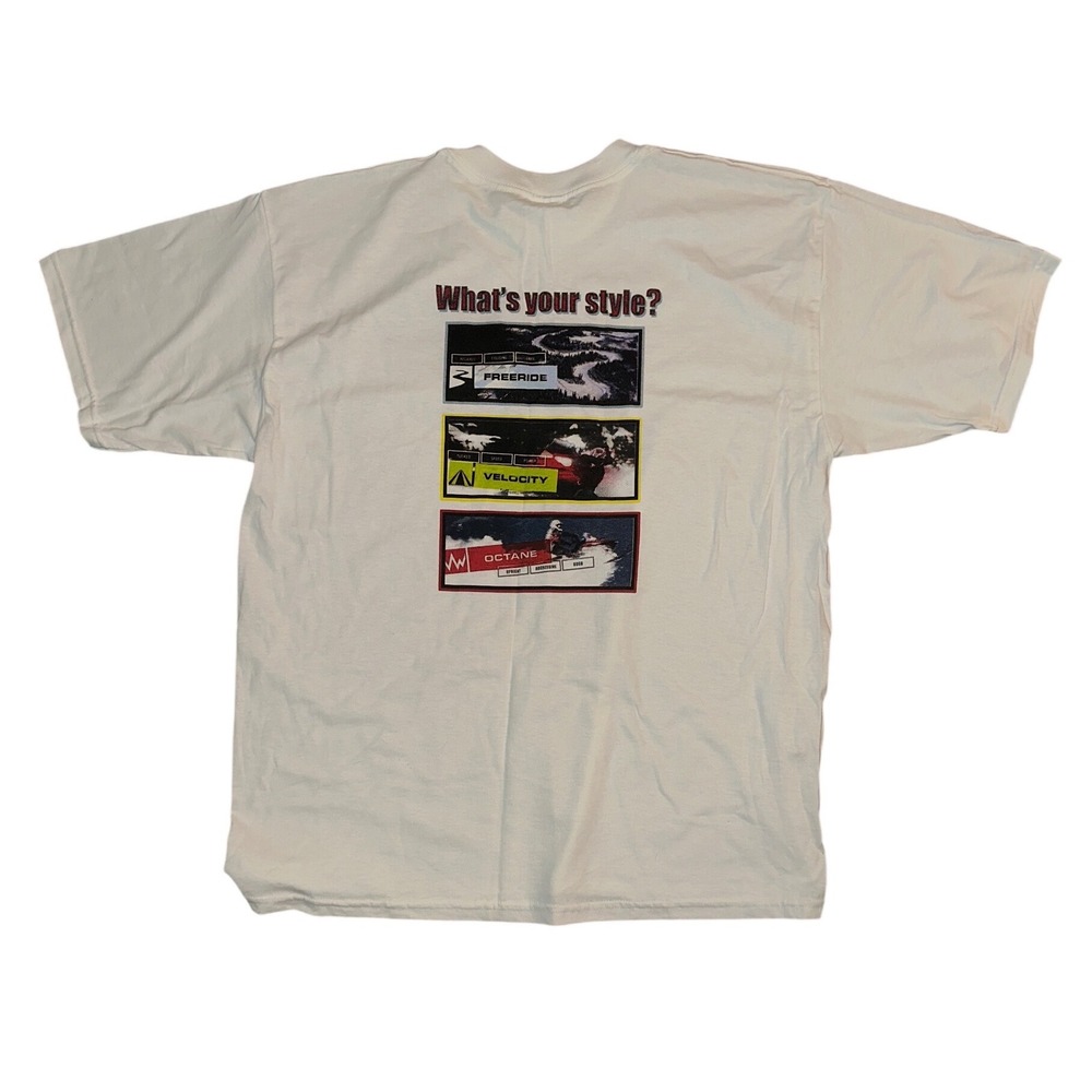 Pure Polaris Graphic T-Shirt Mens XL White Gildan Heavy Cotton Snowmobile Tee